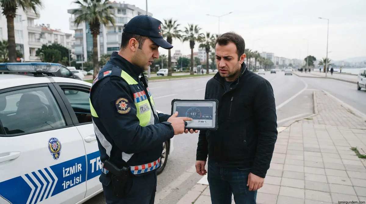 İzmir'de 187 Kilometre Hız Videosu Paylaşan Kişiye 25 Bin TL Ceza