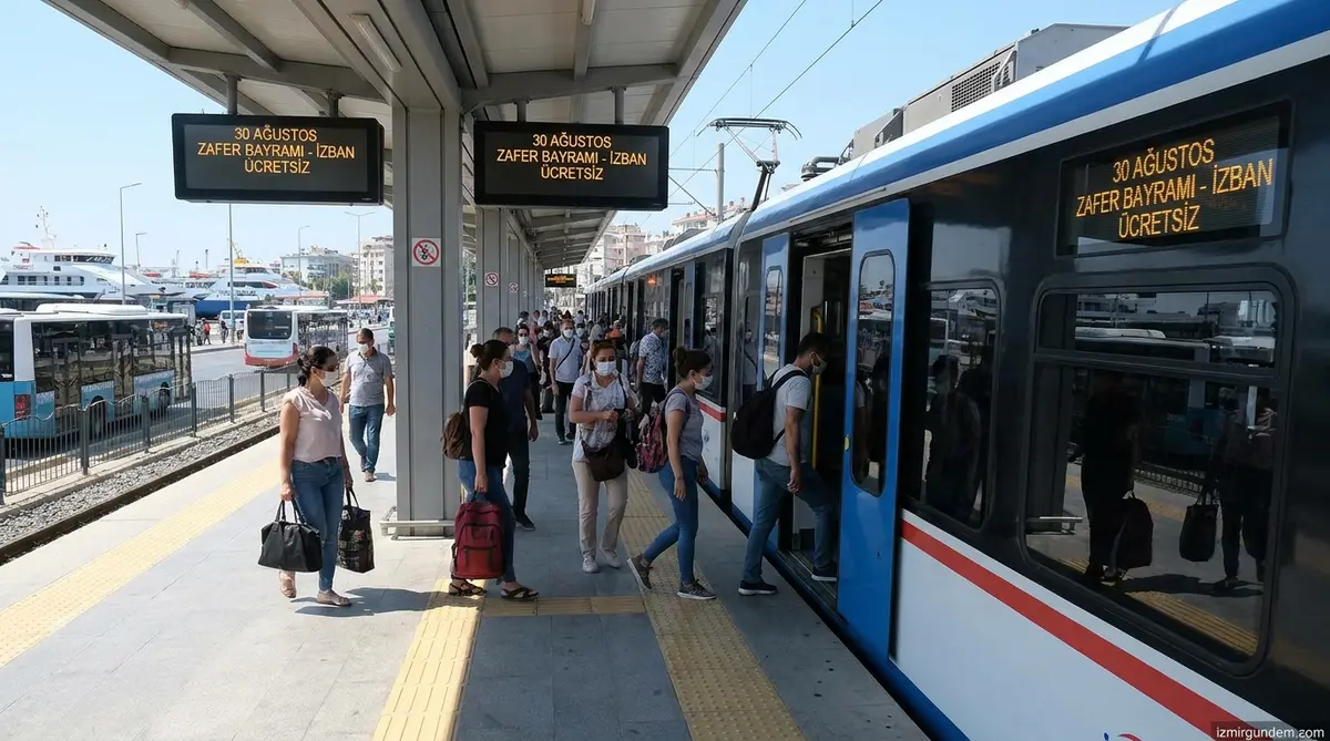 İzmir'de 30 Ağustos Ulaşım Tarifesi: İZBAN Ücretsiz Diğer Hatlar