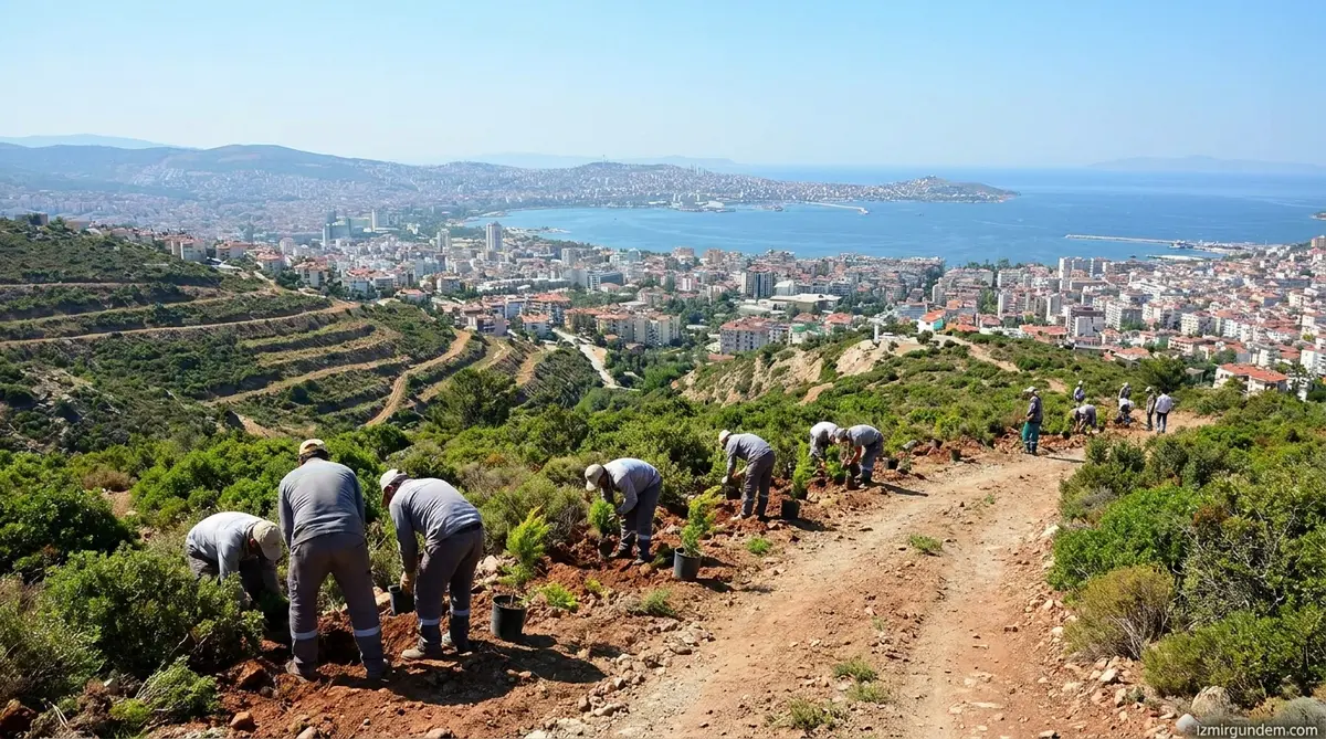 İzmir'de 41 bin yeni bitki toprakla buluştu: 13 bölge yeşeriyor
