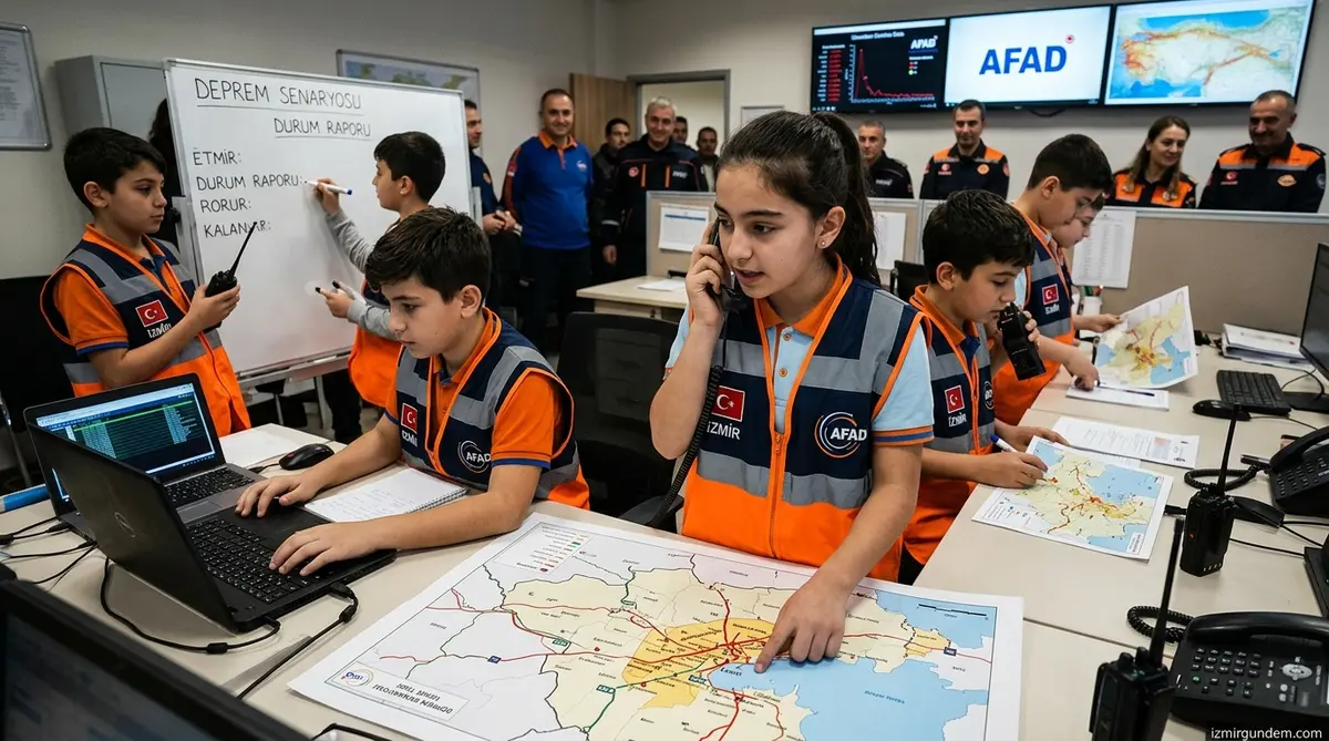 İzmir'de 5.5'lik Deprem Senaryosu: Kriz Masasını Çocuklar Yönetti