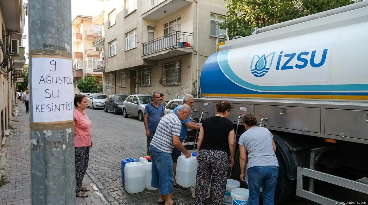 İzmir'de 9 Ağustos İZSU Su Kesintisi: 6 İlçede Musluklar Kapanıyor