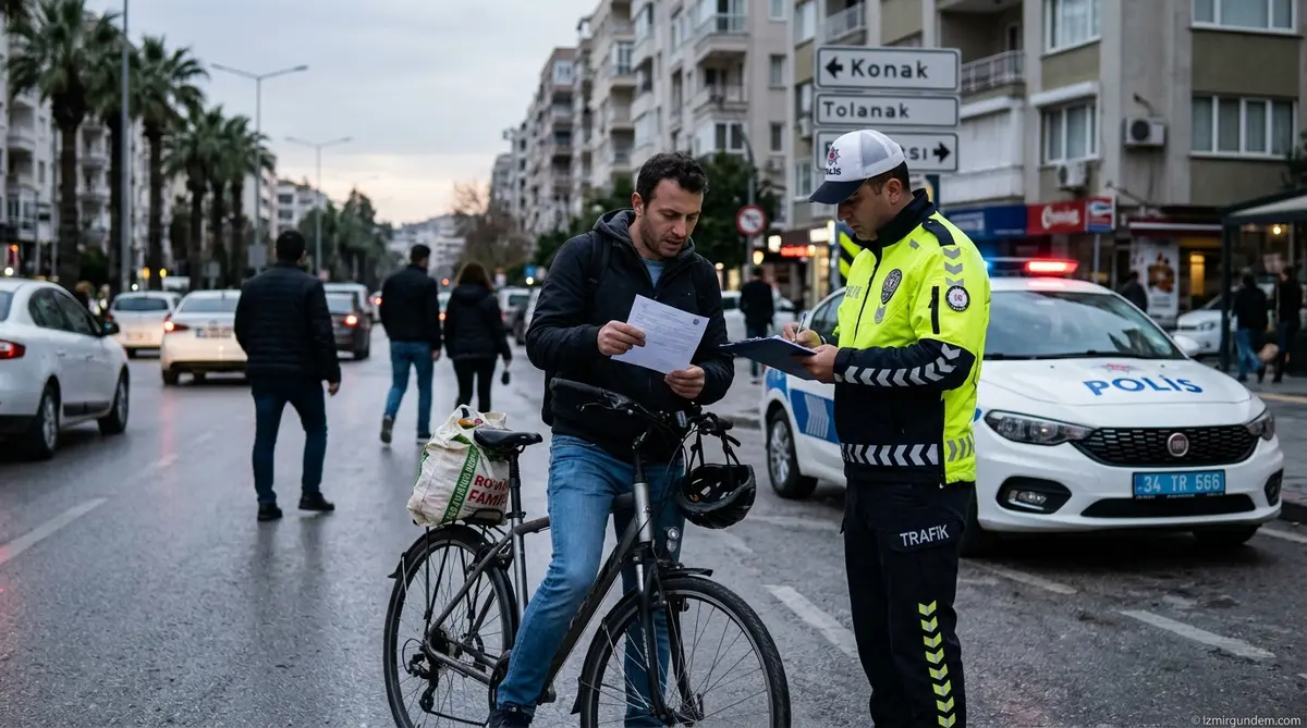 İzmir'de Alkollü Bisiklet Sürücüsüne 25 Bin TL Rekor Para Cezası