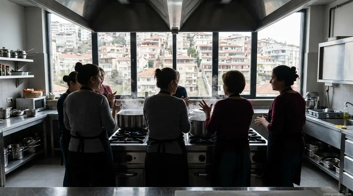 İzmir'de Annelerin Yükünü Hafifleten Dayanışma Mutfağı Açıldı
