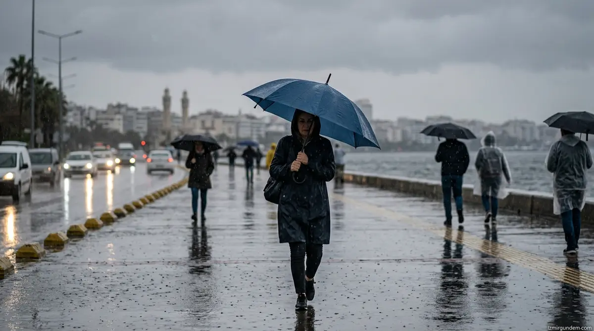 İzmir'de Cumartesi Gününe Sağanak Yağış Alarmı