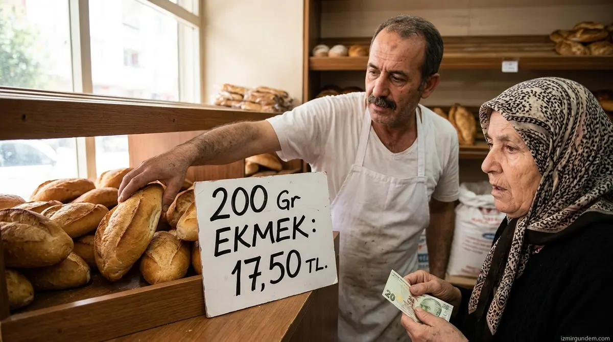 İzmir'de Ekmeğe Zam: 200 Gram Ekmek 17,50 TL Oldu