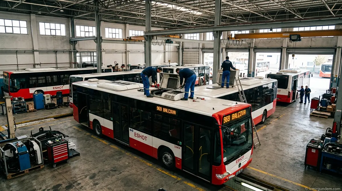 İzmir'de ESHOT Otobüslerine Yaz Ayarı: 1700 Araçta Klima Seferberliği