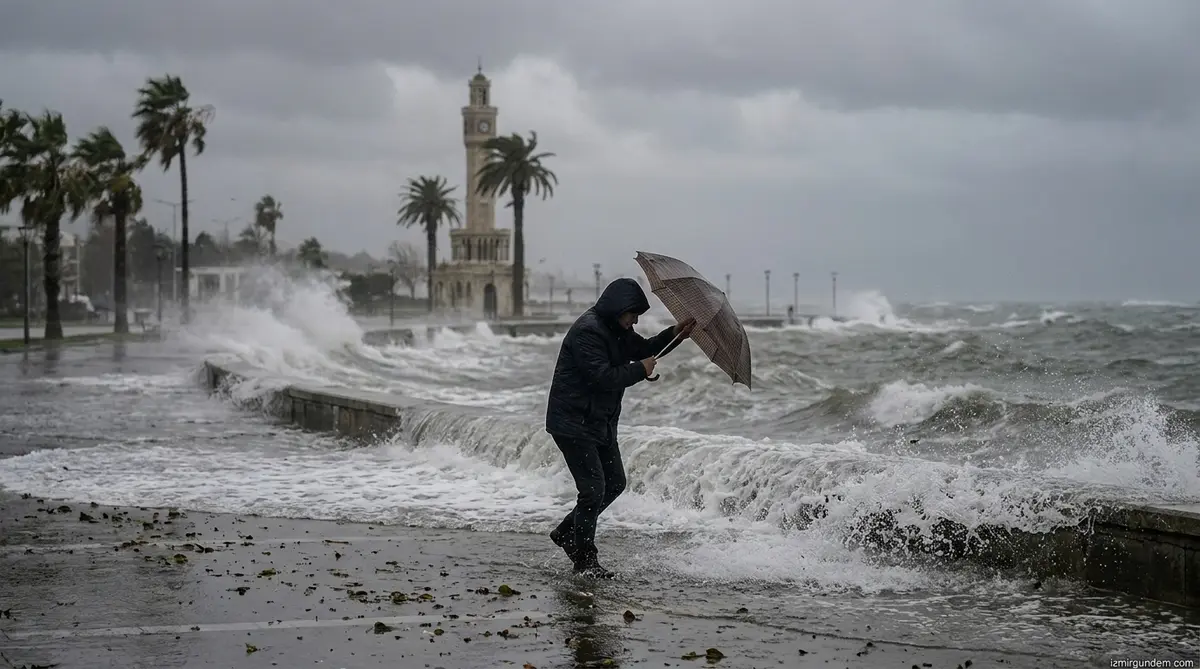 İzmir'de Fırtına Alarmı: Rüzgarın Hızı 80 Kilometreye Çıkacak