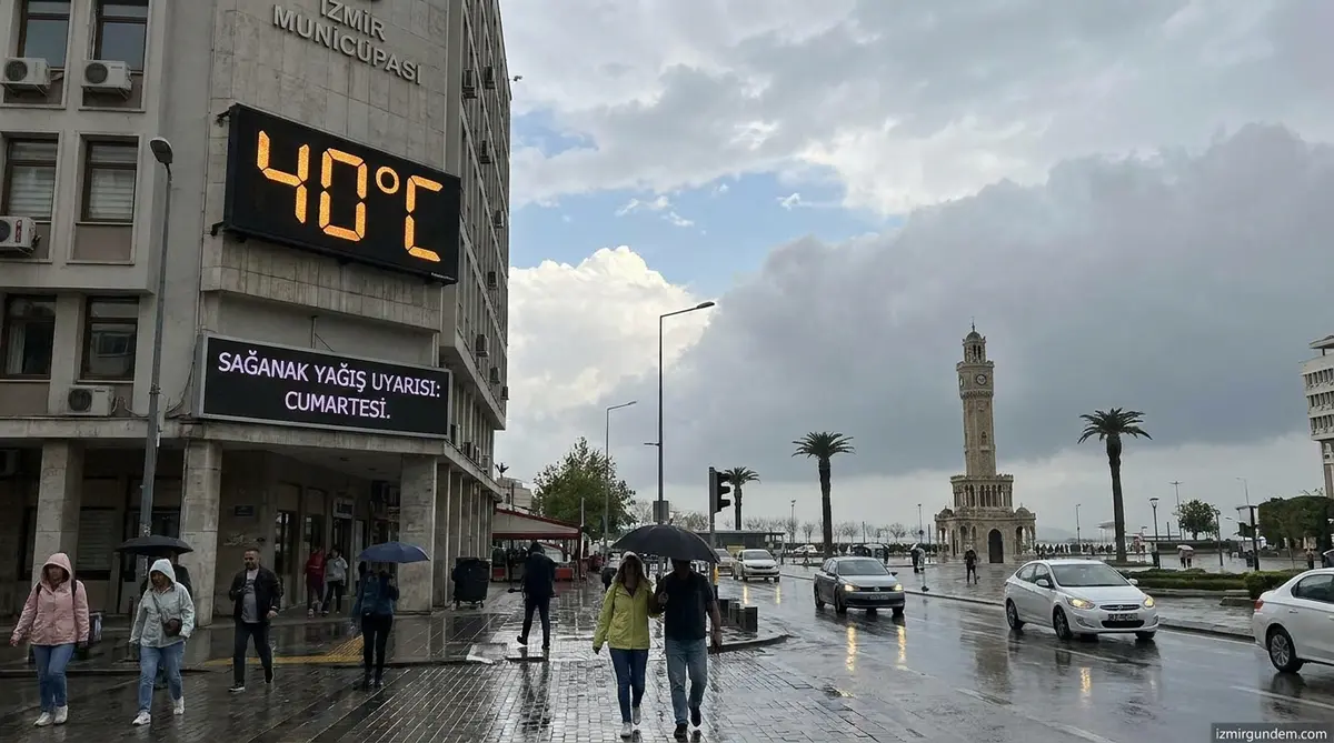 İzmir'de Hava Durumu Değişiyor: Cumartesi Sağanak Pazartesi 40 Derece