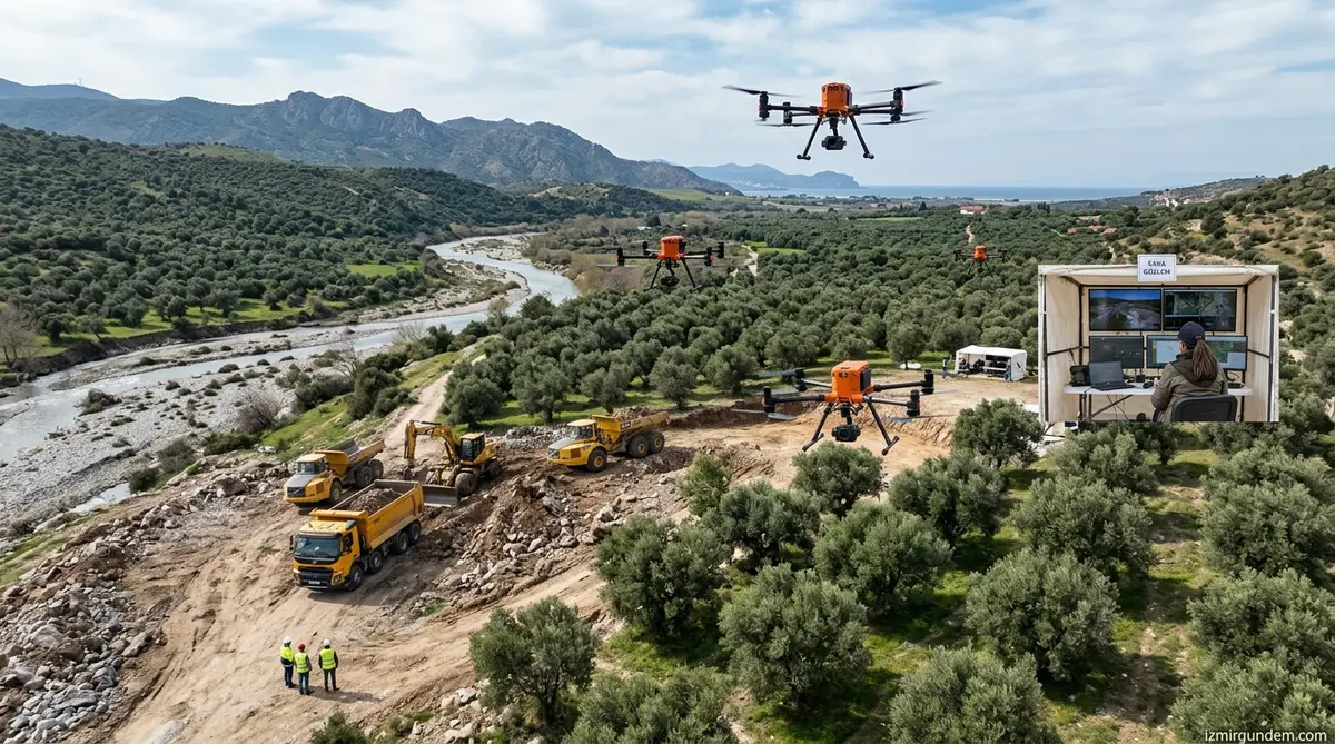 İzmir'de Kaçak Hafriyata 21 Milyon TL Ceza: Dronlu Takip Başladı