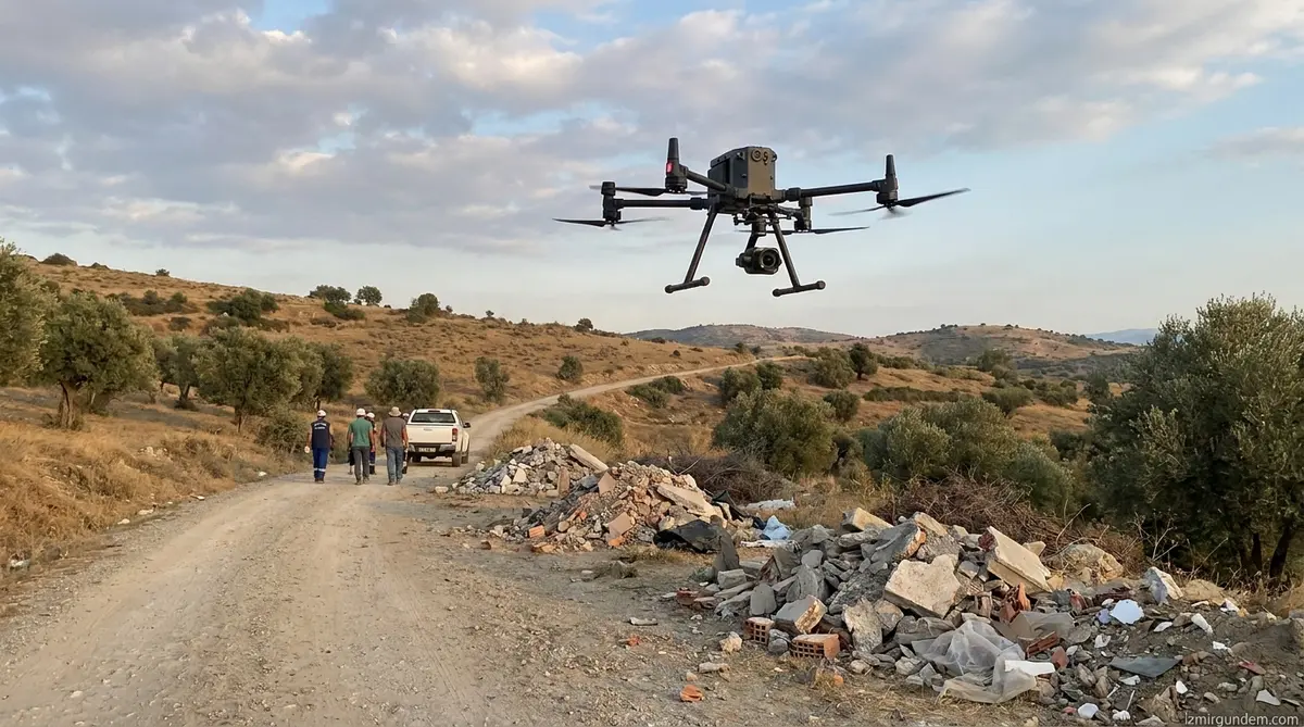 İzmir'de Kaçak Moloza Dronlu Takip: 4 İlçede Denetim Sıkılaştı