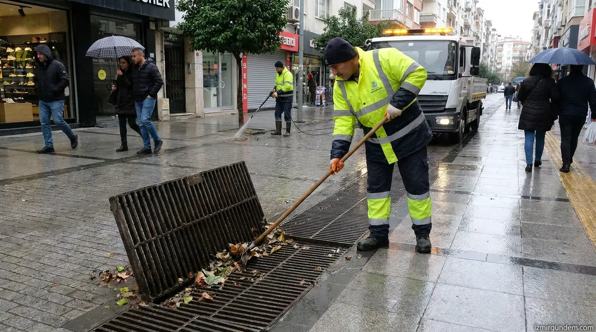 İzmir'de Kış Hazırlığı: 117 Bin Yağmur Suyu Izgarası Temizlendi