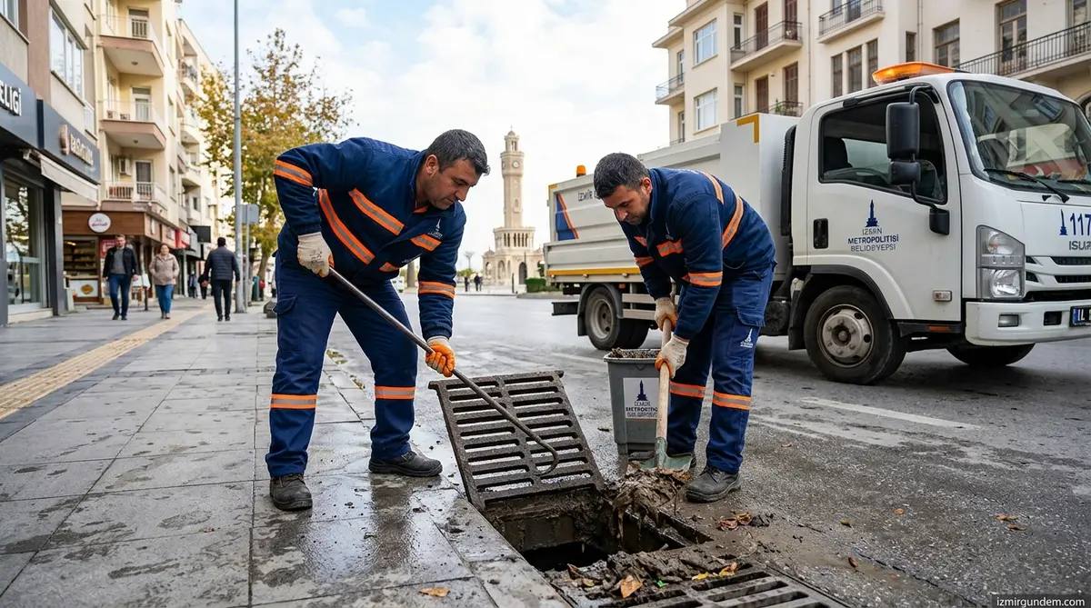 İzmir'de Kış Hazırlığı: 117 Bin Yağmursuyu Izgarası Temizlendi