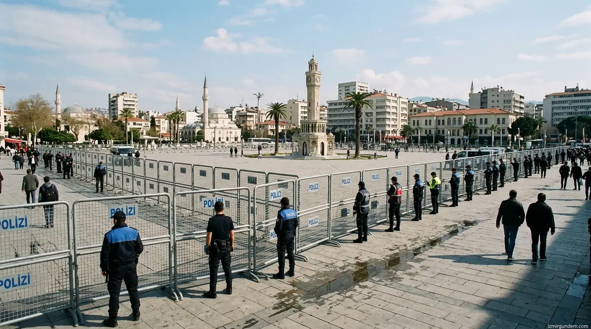 İzmir'de Meydanlara Bariyer: YENİ Parti'nin Tugay Eylemi Öncesi Abluka