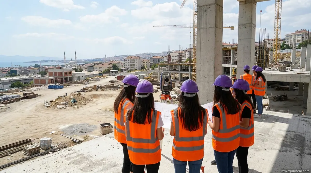 İzmir'de Mor Baret Dönemi: 12 Kadın Şantiyeye İndi