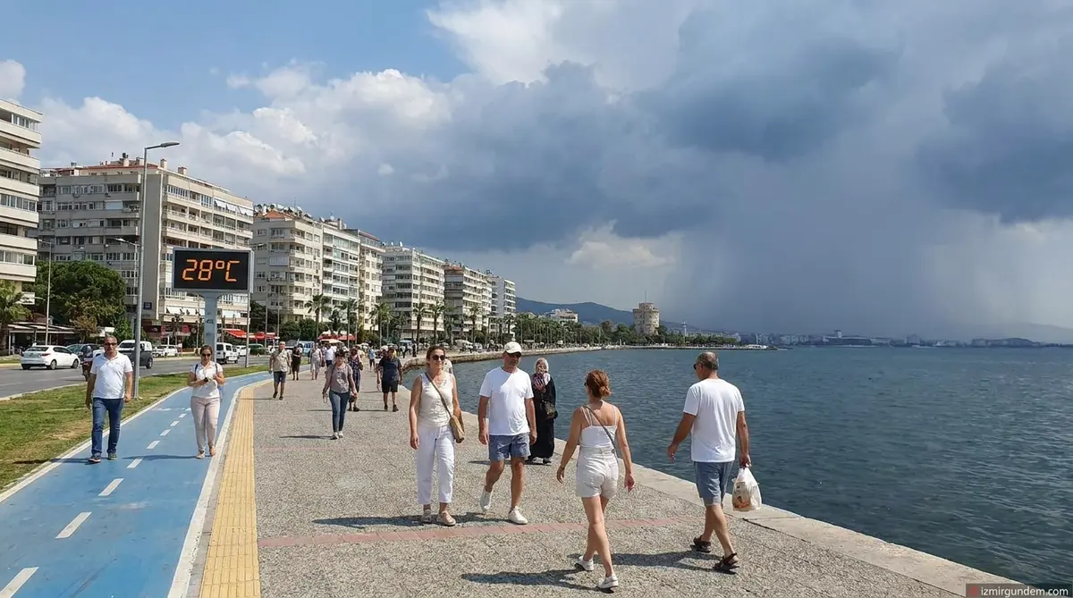 İzmir'de Pazar Günü Yaz Havası: 28 Derecenin Ardı Sağanak