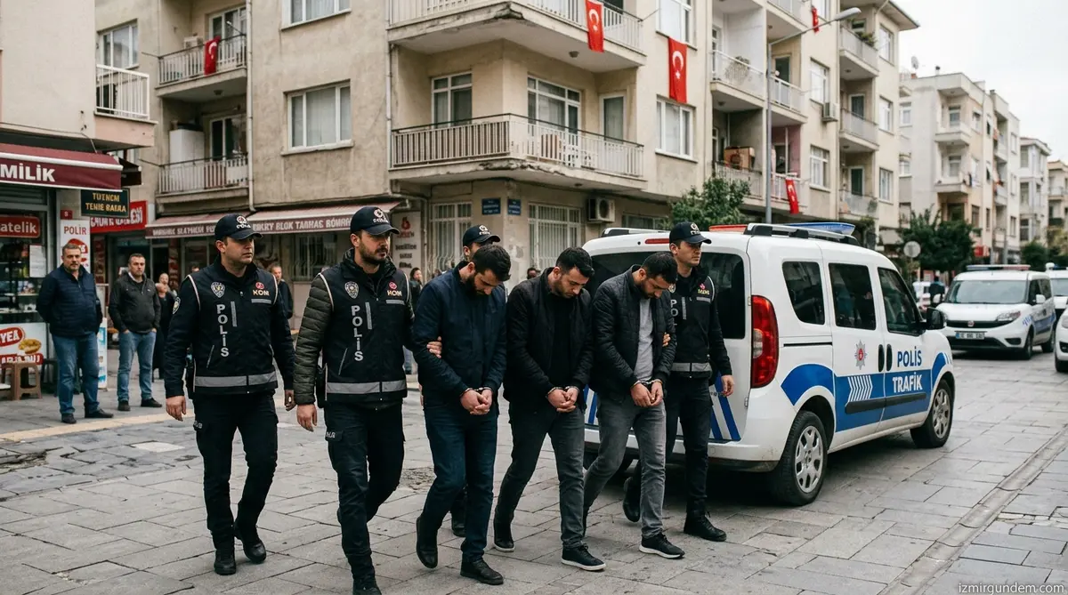 İzmir'de Suç Örgütü Propagandasına Darbe: 3 Kişi Tutuklandı