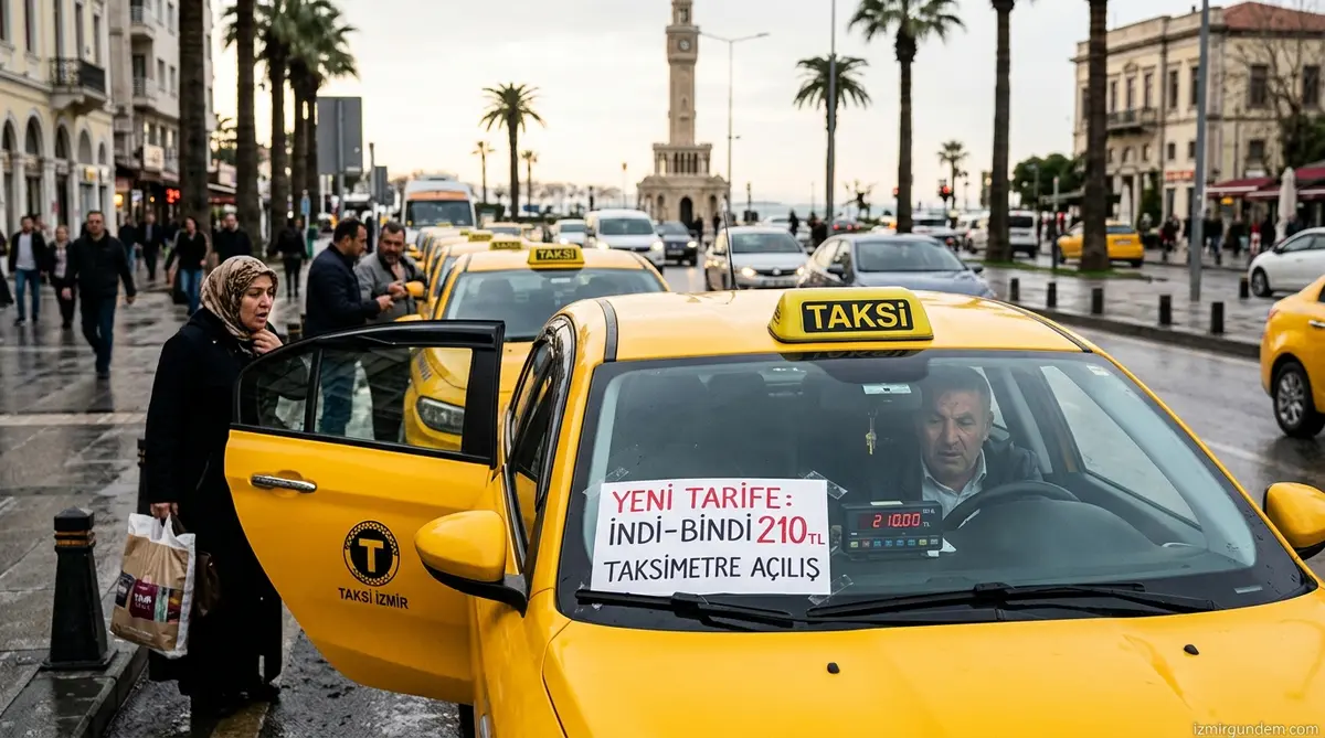 İzmir'de taksi ücretlerine dev zam: İndi-bindi 210...