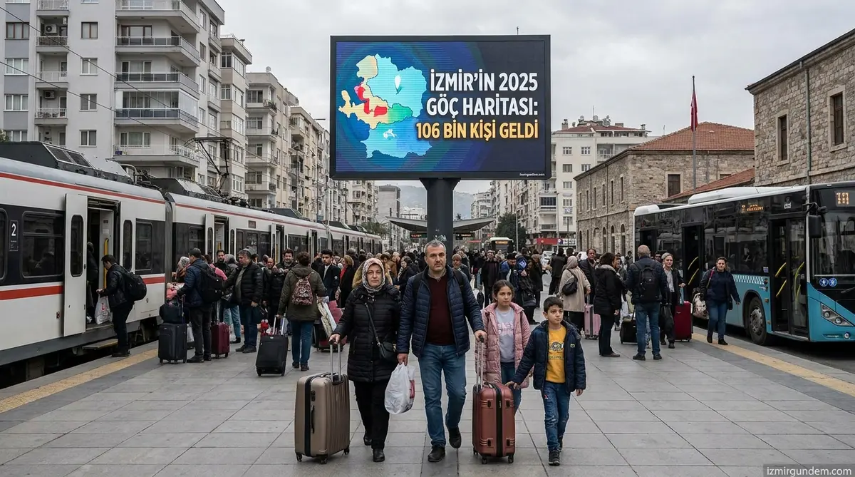 İzmir'in 2025 Göç Haritası: 106 Bin Kişi Geldi