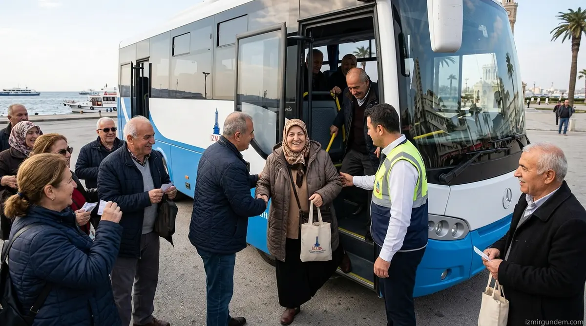 İzmirli Emekliler 30 İlçeyi Ücretsiz Gezmeye Başladı