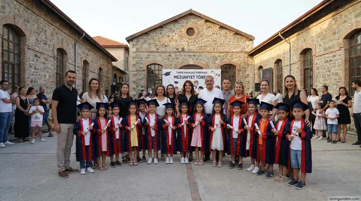İzmirli Minikler Tarihi Havagazı’nda Mezuniyet...