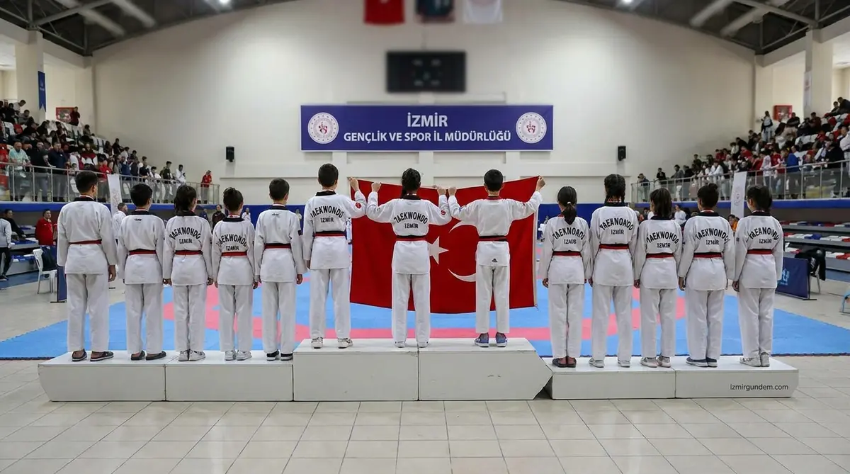 İzmirli Tekvandocular Avrupa'da Zirvede: İki Altın Bir Bronz
