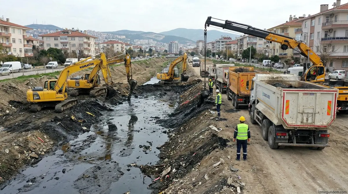 İZSU Manda Çayı’nda 7/24 Mesaiye Başladı: Hedef Kokusuz Körfez