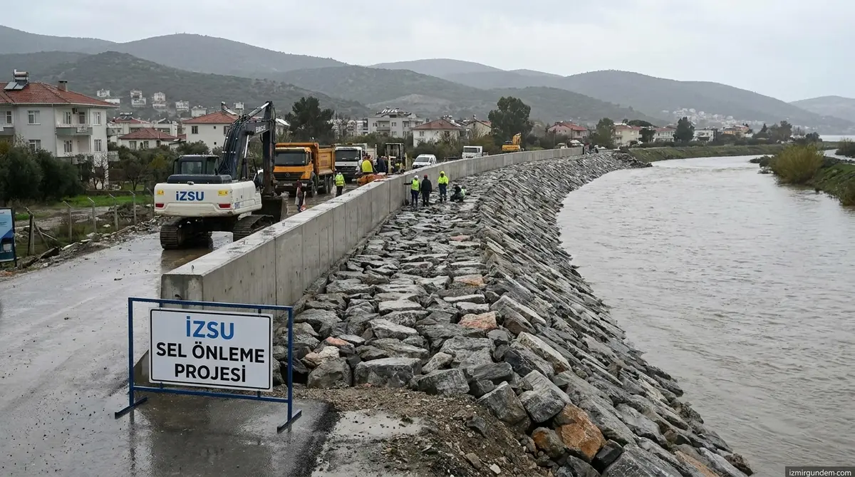 İZSU Yarımada'da Sel Kabusuna 7 Bin 500 Tonluk Set...