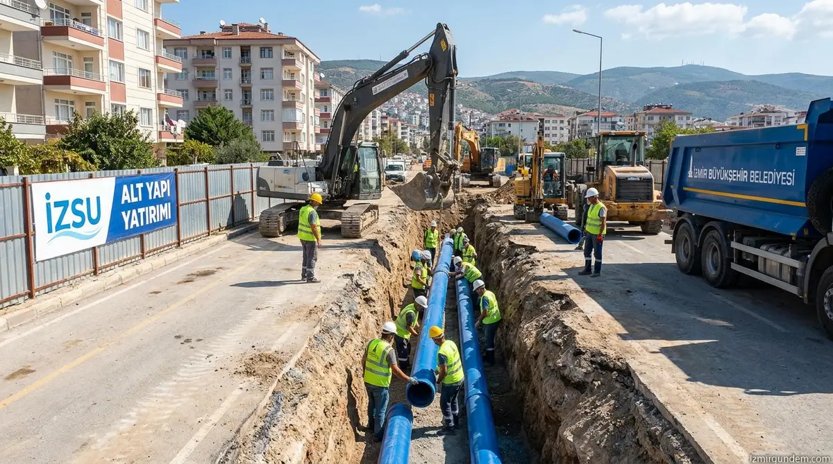 İZSU'dan Üç İlçeye Dev Altyapı Yatırımı: 50 Kilometrelik Hat