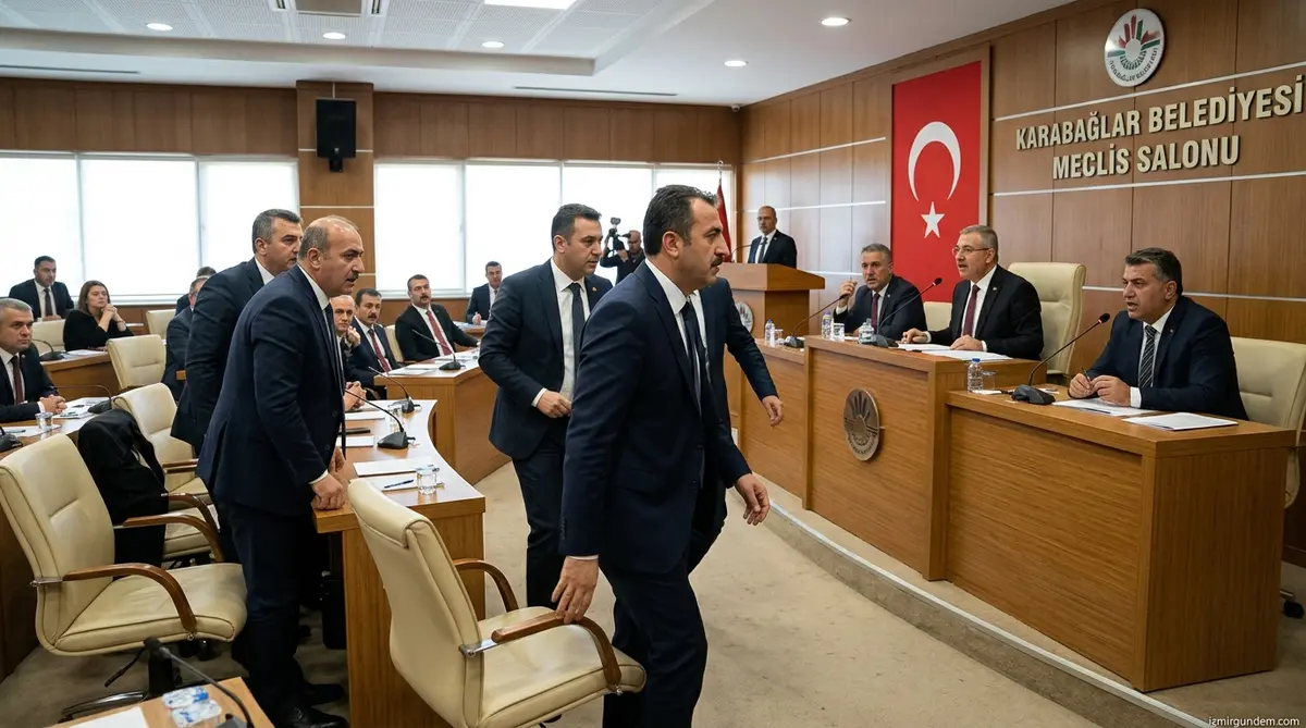 Karabağlar Meclisinde Encümen Krizi: AK Parti Grubu Salonu Terk Etti