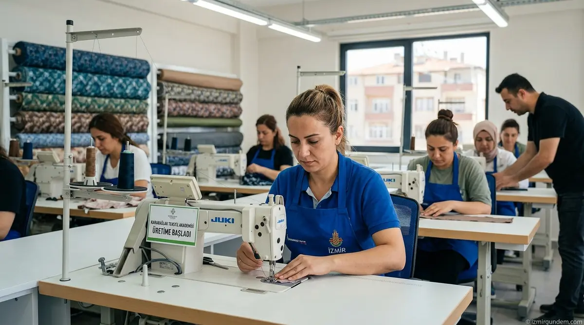 Karabağlar Tekstil Akademisi Üretime Başladı