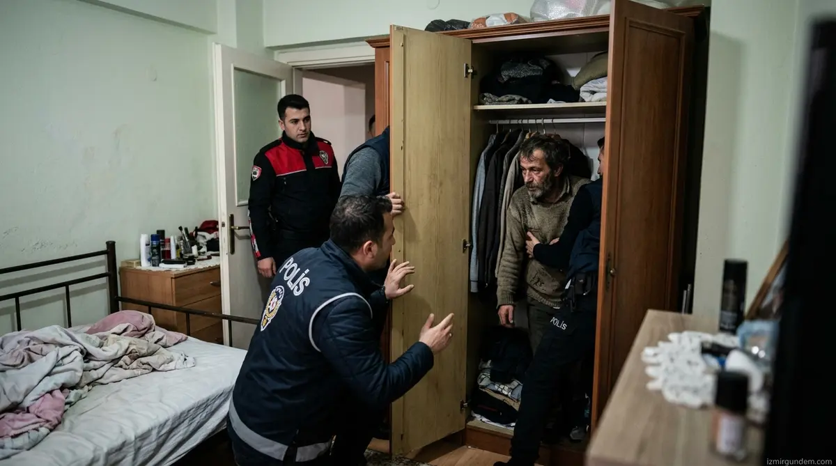 Karabağlar'da 50 Yıl Cezası Olan Firari Gardıropta...