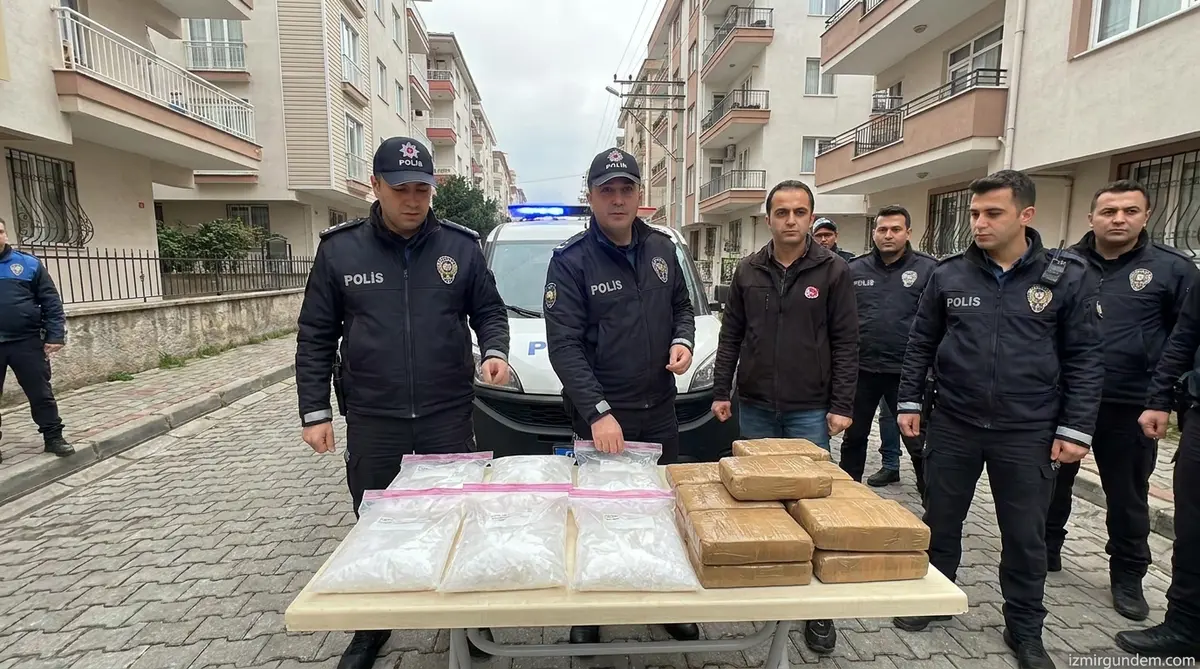 Karabağlar'da uyuşturucu operasyonu: 32 kilo metamfetamin yakalandı