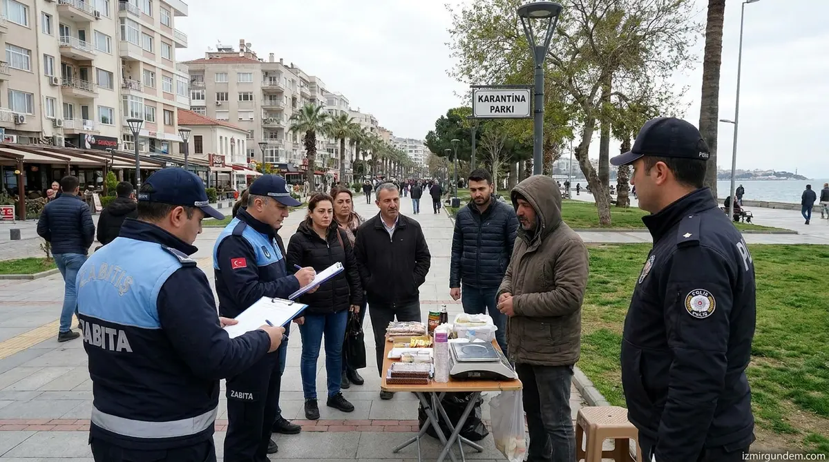 Karantina Parkı’nda İzinsiz Satışa Sıkı Denetim: Zabıta ve Polis