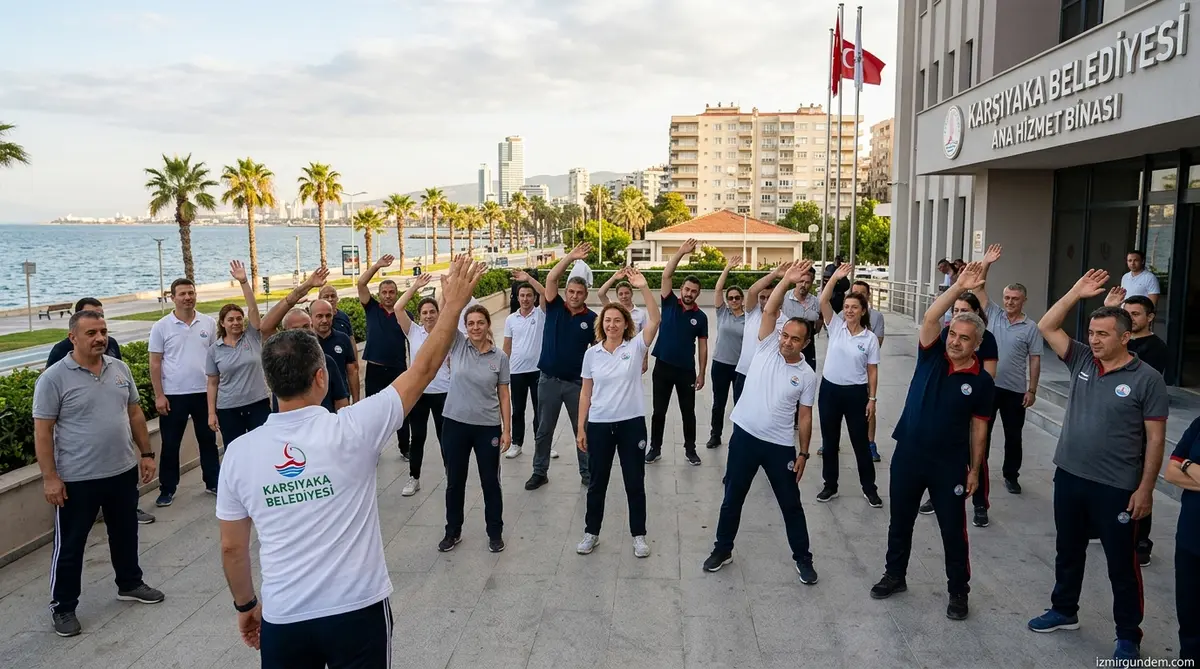 Karşıyaka Belediyesi'nde Mesai Sporla Başlıyor: 20 Dakikalık Zindelik