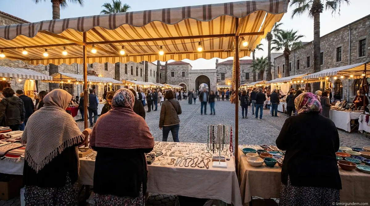 Karşıyaka Gece Pazarı Kadınlara Kazanç Kapısı Oldu