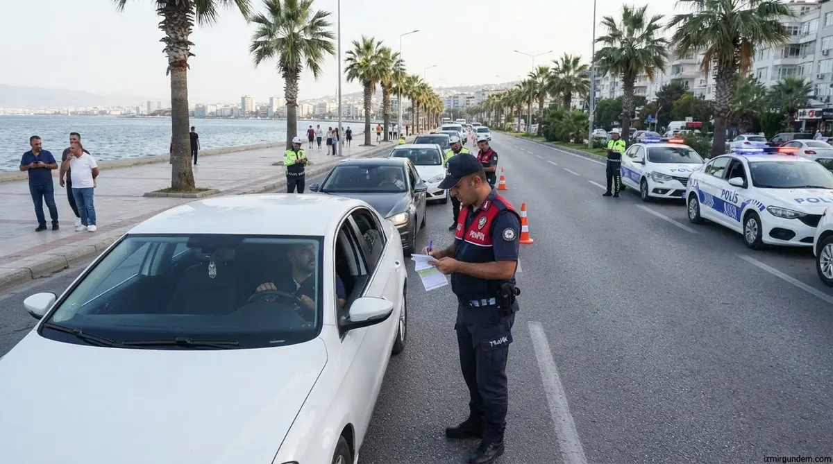 Karşıyaka Sahilinde Sıkı Denetim: 110 Sürücüye Ceza Kesildi