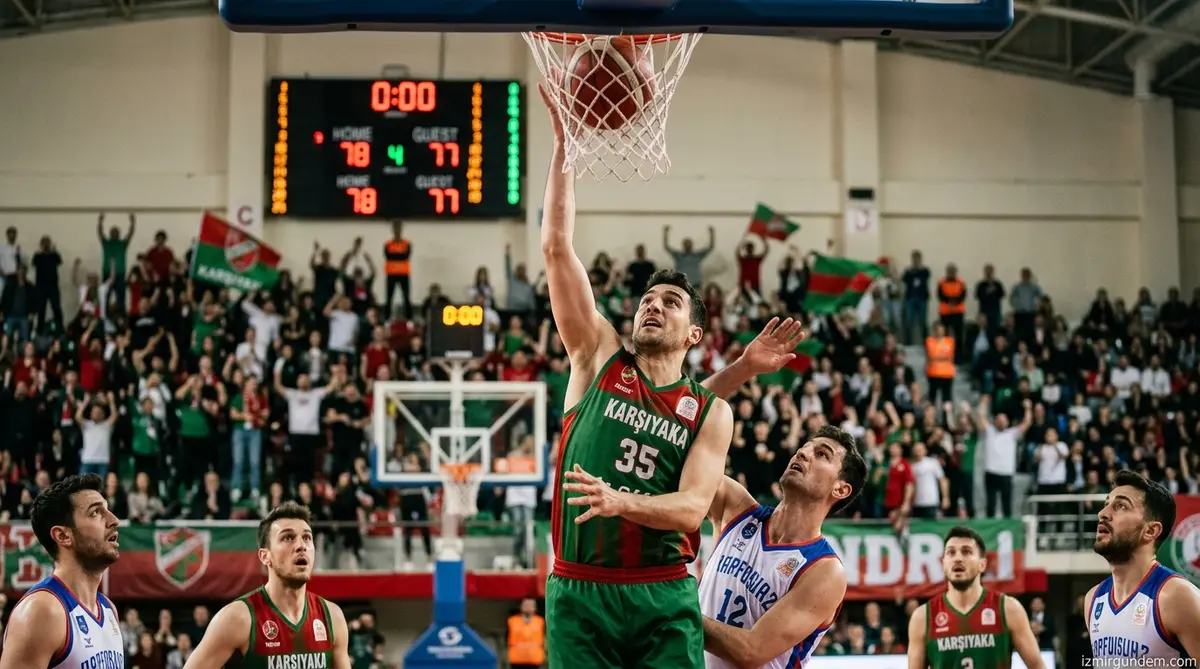 Karşıyaka Son Saniye Basketiyle Ligde Kaldı