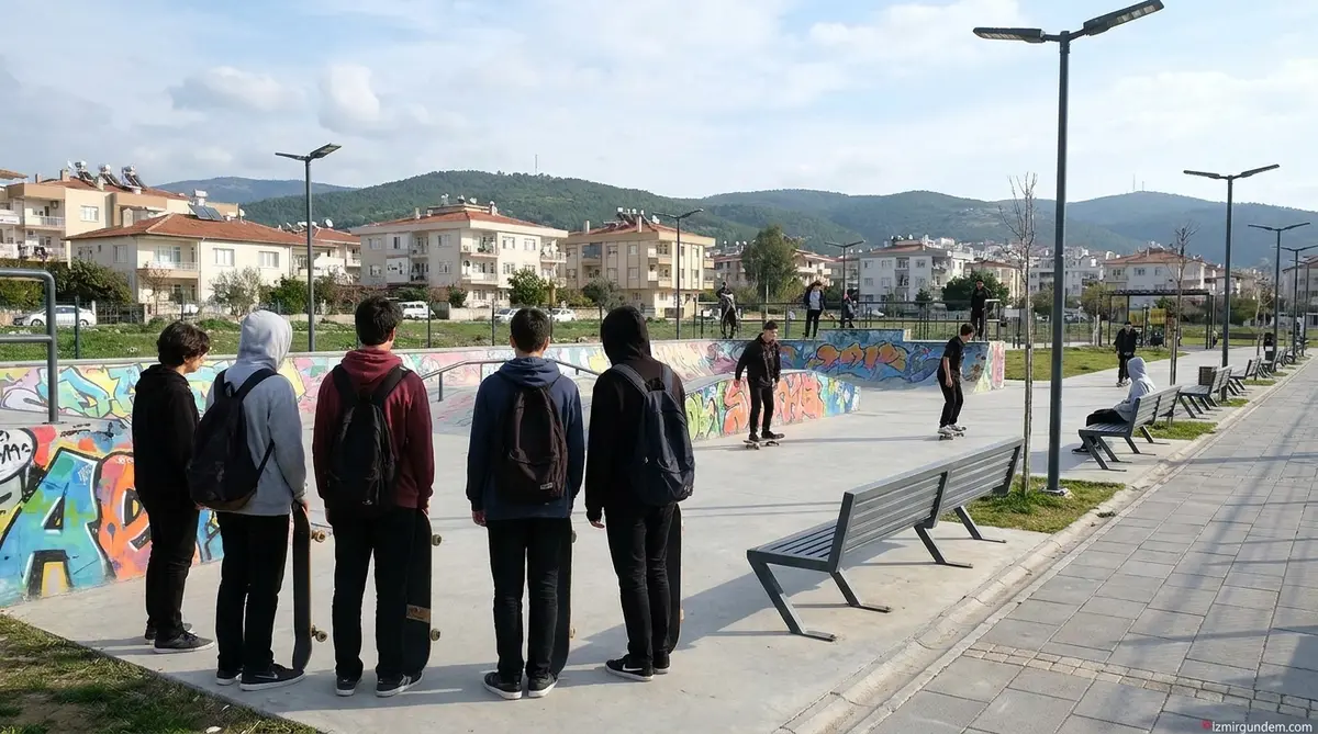 Karşıyaka Şehit Ayhan Çınar Parkı Kaykay Pisti Açılıyor