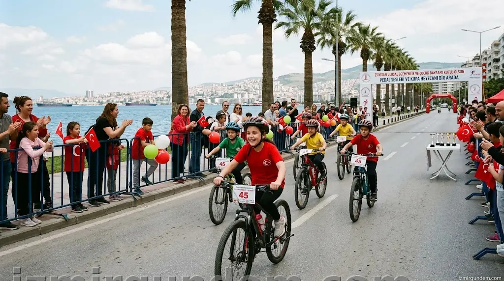 Karşıyaka'da 23 Nisan Coşkusu: Pedal Sesleri ve Kupa Heyecanı Bir Arada