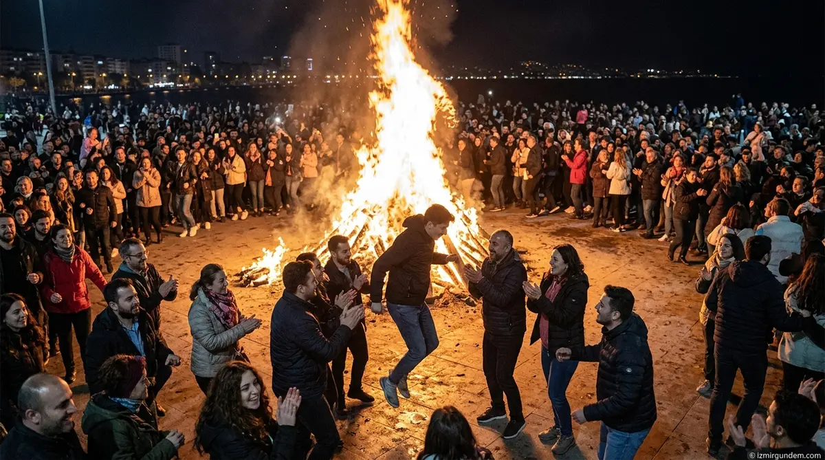 Karşıyaka'da Hıdırellez Ateşi Binlerle Yandı