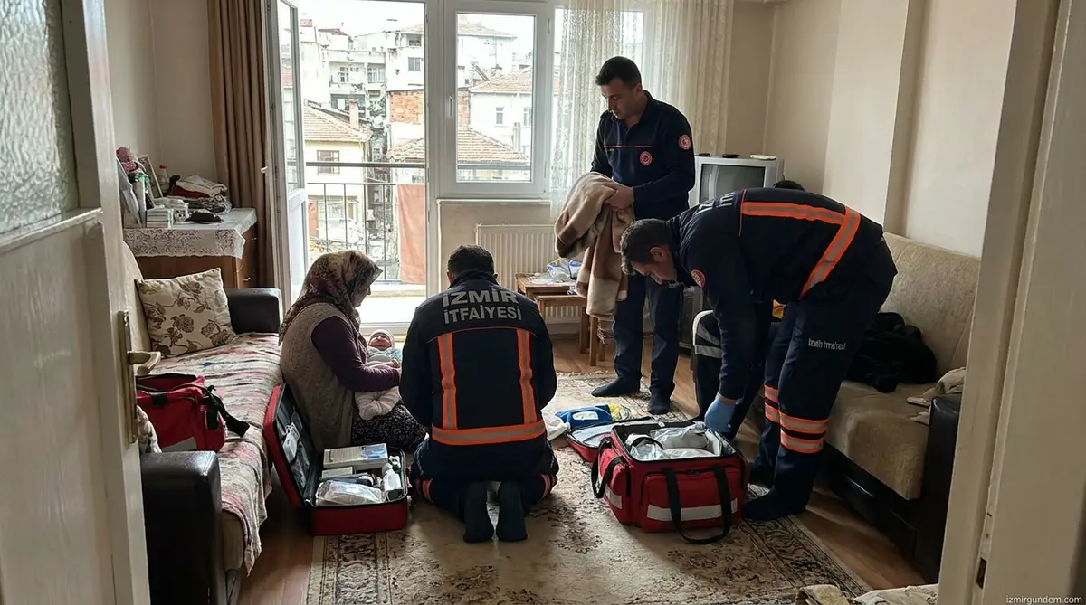 Karşıyaka'da İtfaiye Paramedikleri Evde Doğum Yaptırdı