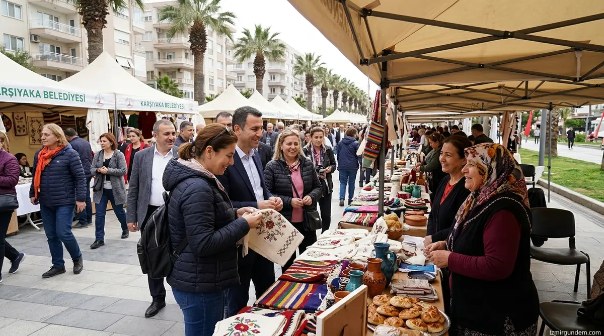 Karşıyaka'da Kadın Emeği Pazarı'na Yoğun İlgi