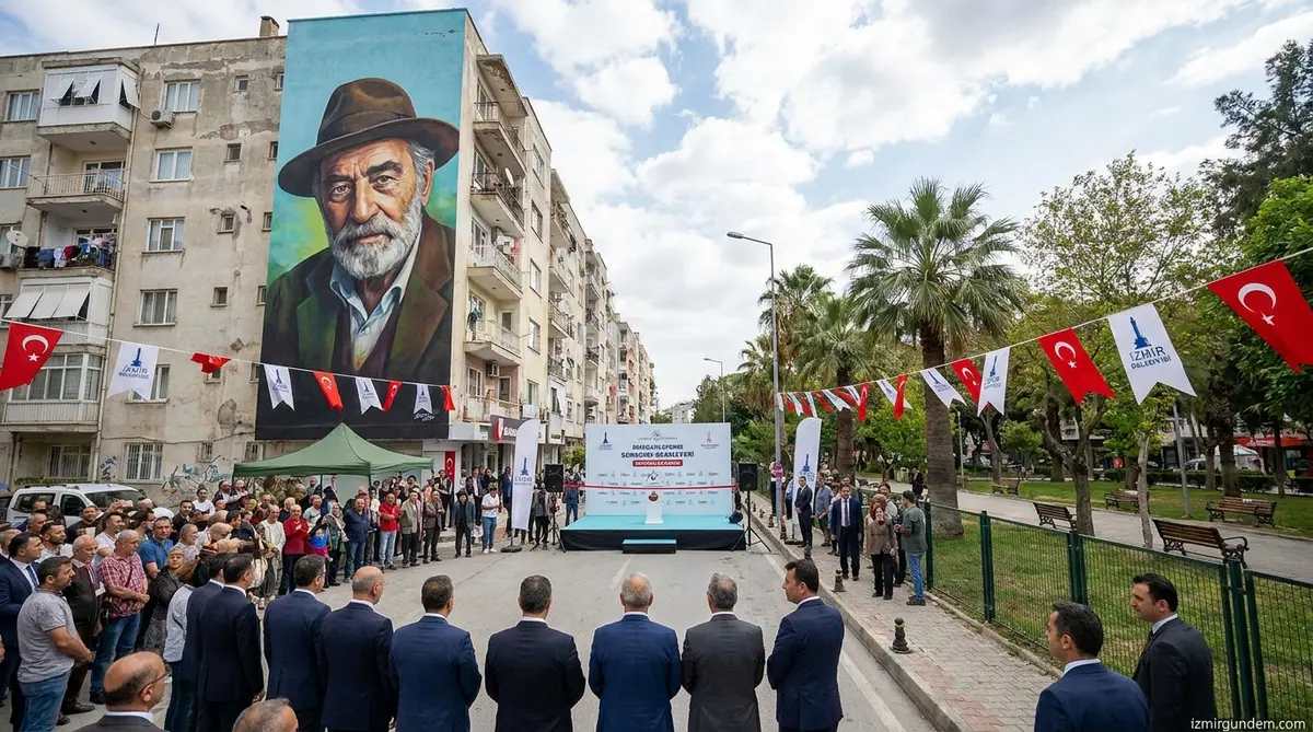 Karşıyaka'da Metin Altıok Anısına Dev Mural Açıldı