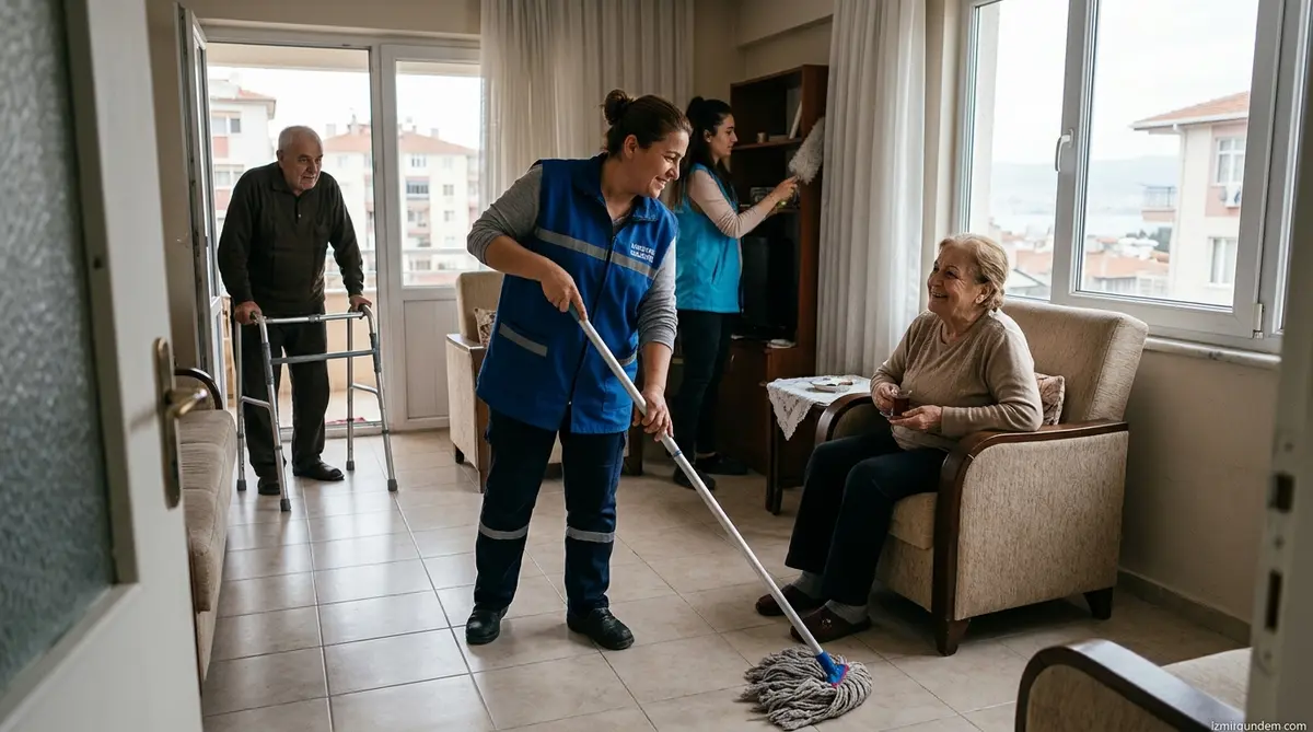 Karşıyaka'da Yaşlı ve Engellilere Ücretsiz Ev Temizliği Başladı