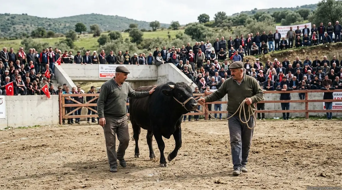 Kemalpaşa Akalan Arena'da Artvin Usulü Boğa Güreşi Heyecanı Başlıyor