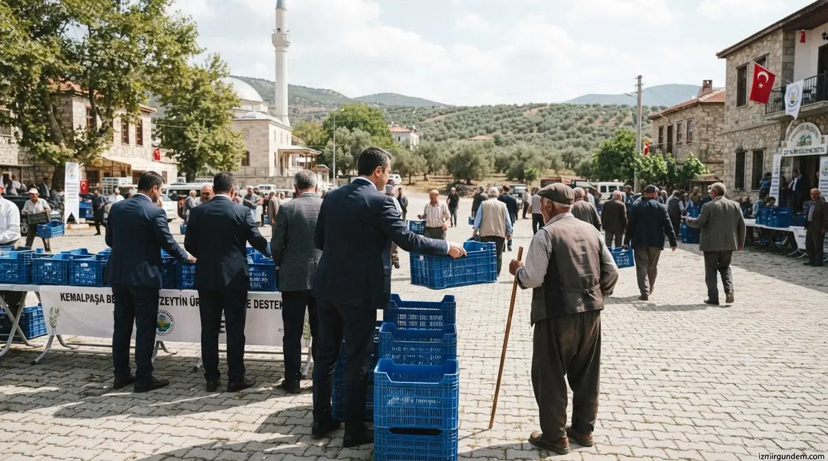 Kemalpaşa'da 656 Zeytin Üreticisine 4 Bin Kasa Desteği