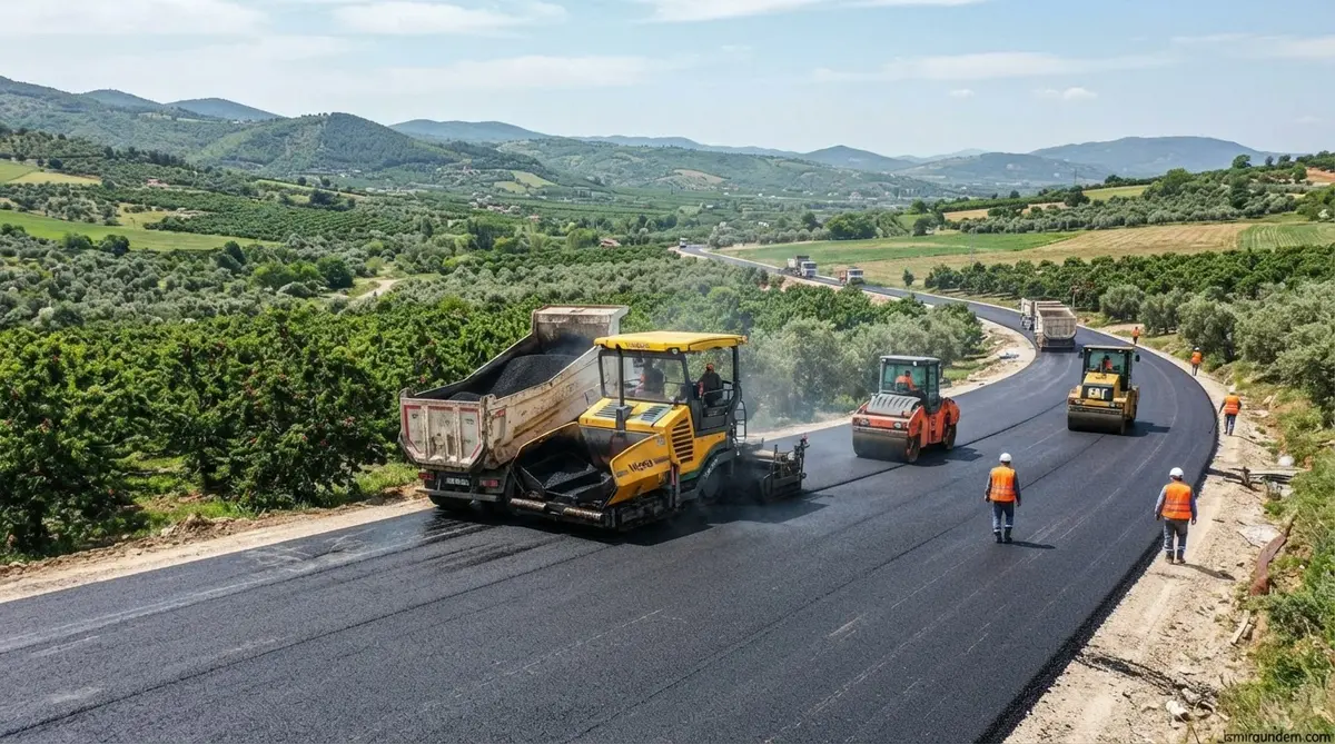 Kiraz'da 10 Kilometrelik Yol Yenilendi: 32 Bin Ton Asfalt Serildi