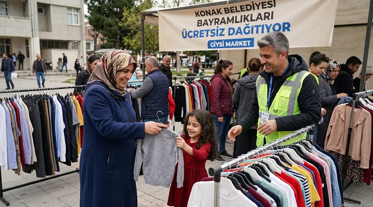 Konak Giysi Market Bayramlıkları Ücretsiz Dağıtıyor