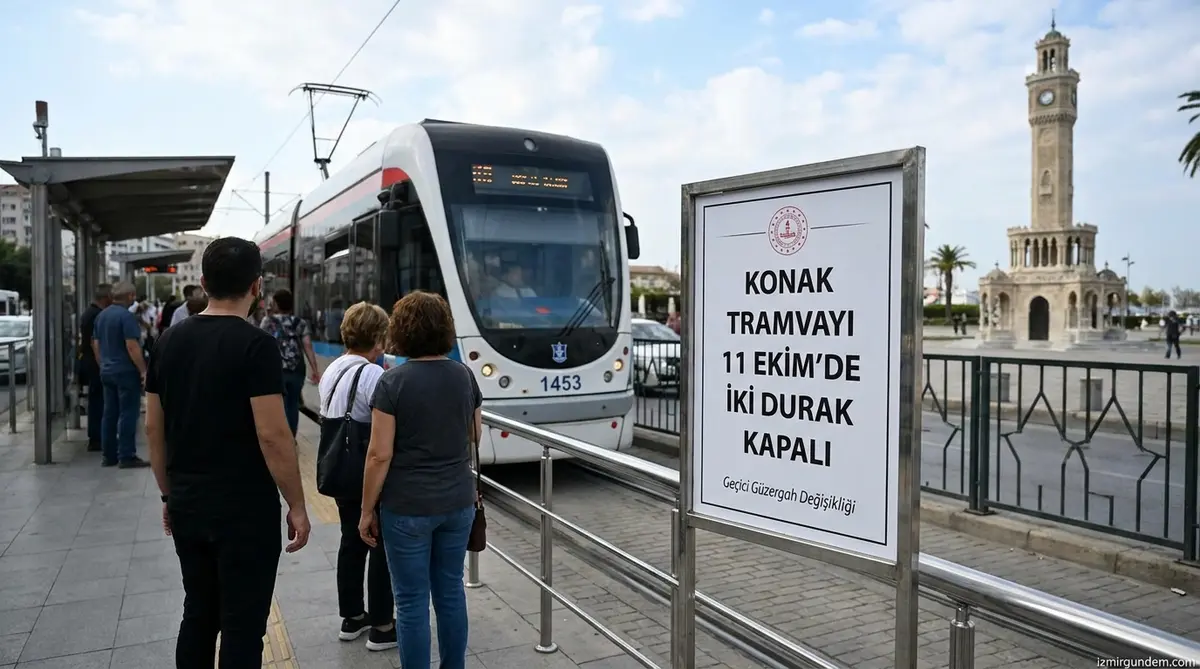 Konak Tramvayı'nda 11 Ekim'de İki Durak Kapatılacak