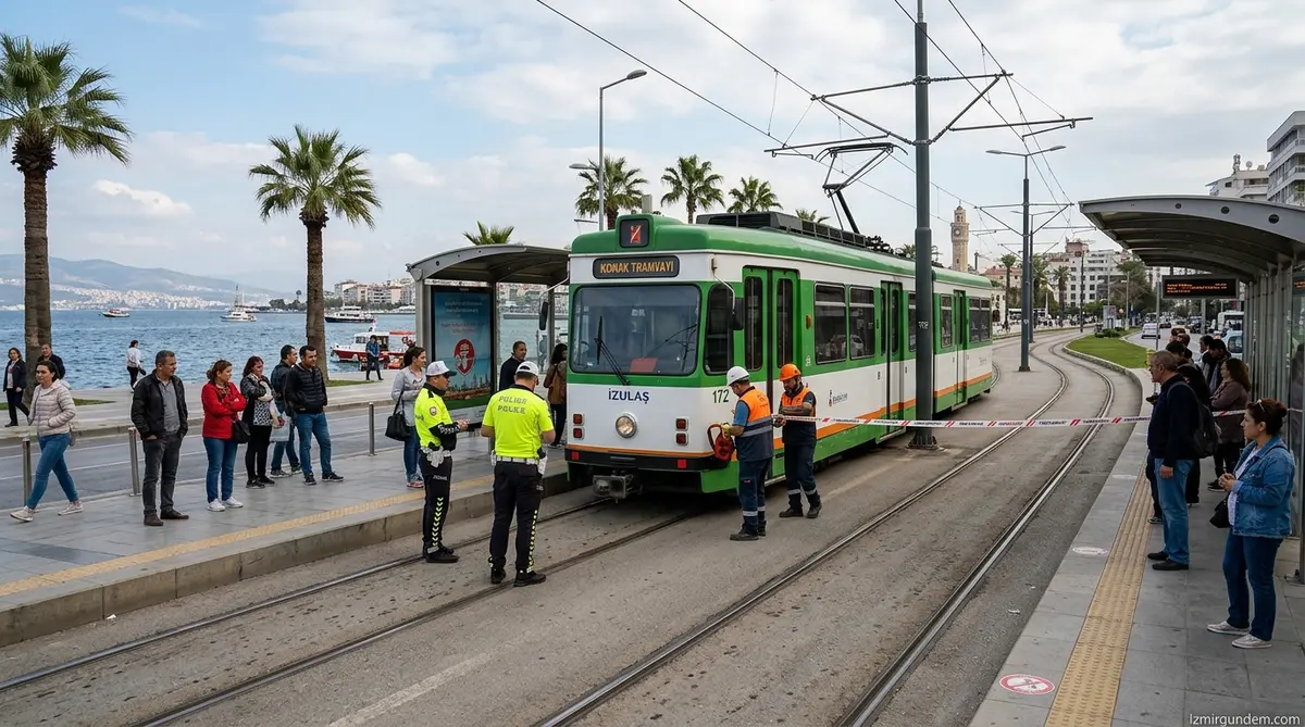 Konak Tramvayı'nda Kaza Seferleri İki Bölüme Ayırdı